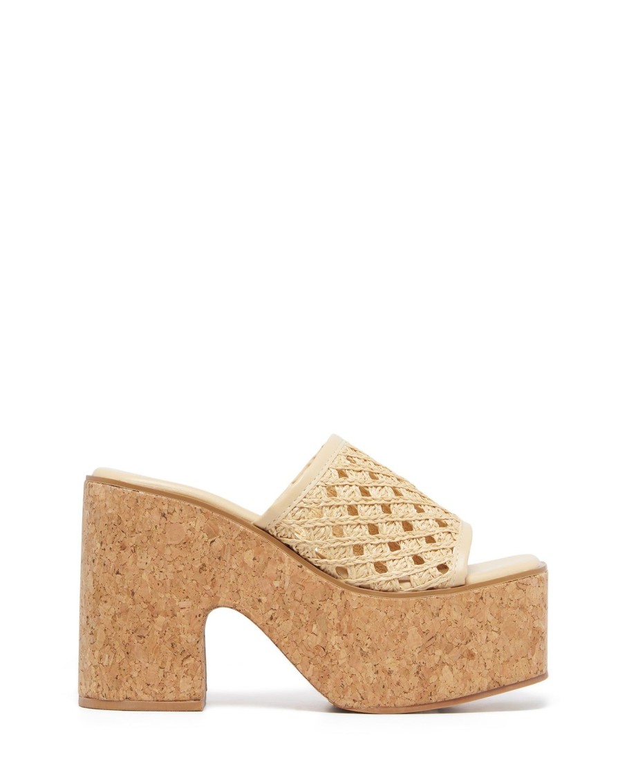 Heels Therapy Shoes | Delirium Platform Heel Natural Raffia