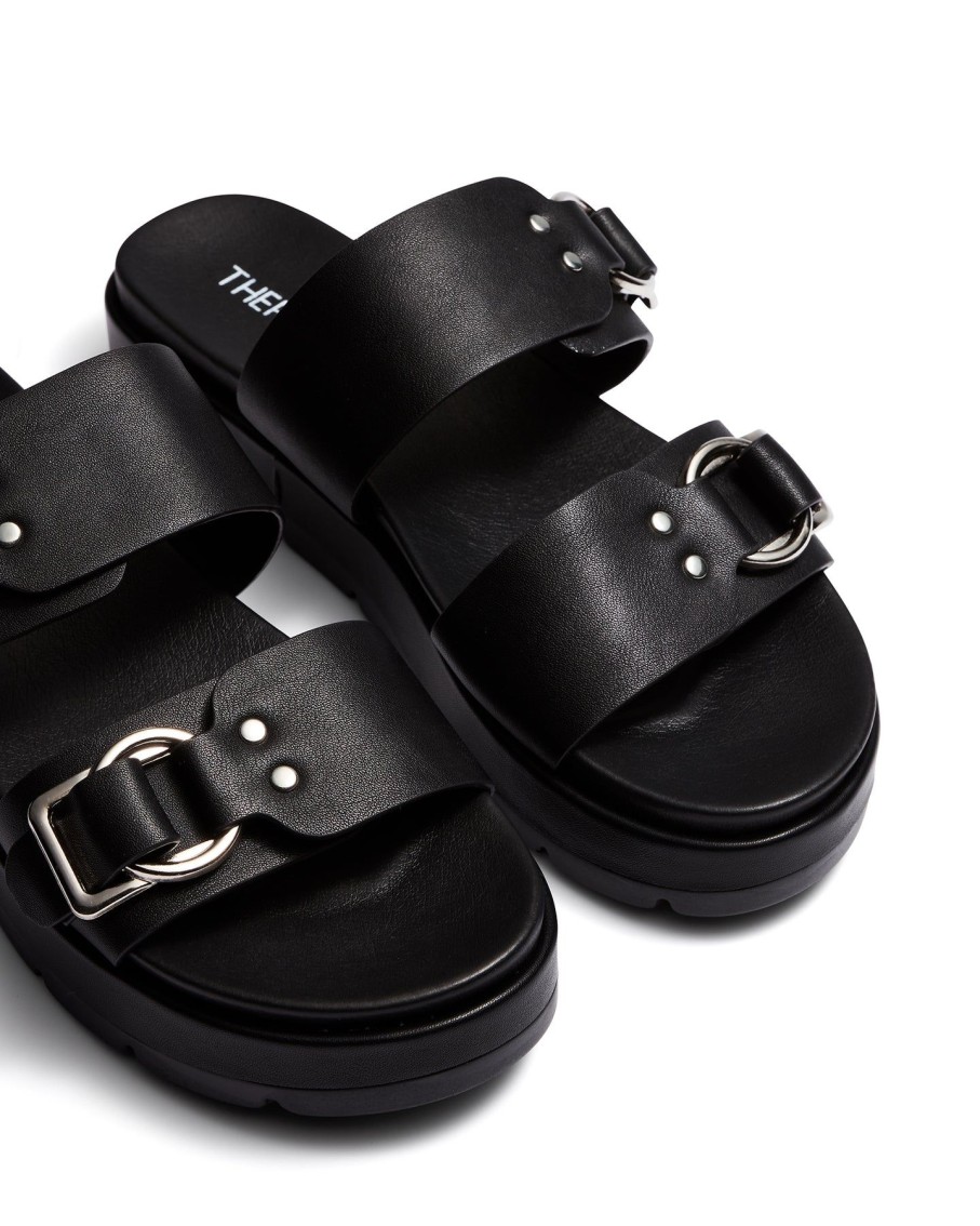 Sandals Therapy Shoes | Litmus Flatform Sandals Black