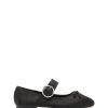 Balletcore Therapy Shoes | Mesmerize Ballet Flat Black Satin