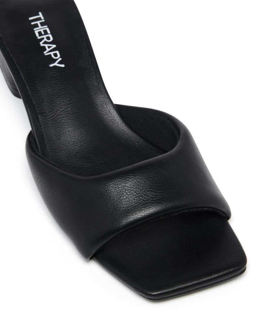 Heels Therapy Shoes | Alivia Heel Black Smooth