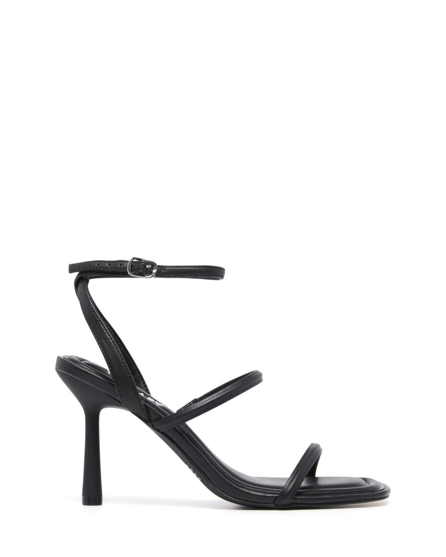 Heels Therapy Shoes | Teya Heel Black Smooth