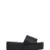 Sandals Therapy Shoes | Avery Flatform Sandal Black Raffia