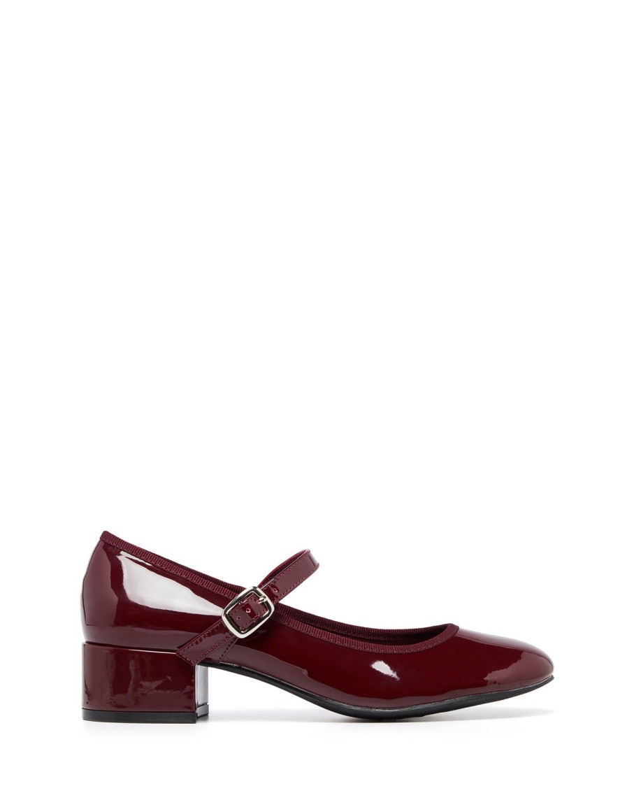 Heels Therapy Shoes | Liz Ballet Heel Cherry Patent