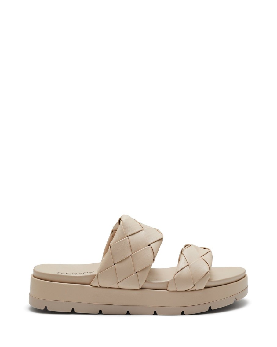 Flats Therapy Shoes | Sharpi Flatform Sandal Bone