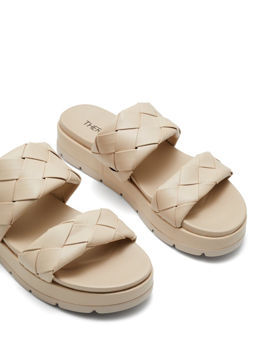 Flats Therapy Shoes | Sharpi Flatform Sandal Bone