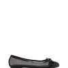 Balletcore Therapy Shoes | Ally Mesh Ballet Flat Black Patent