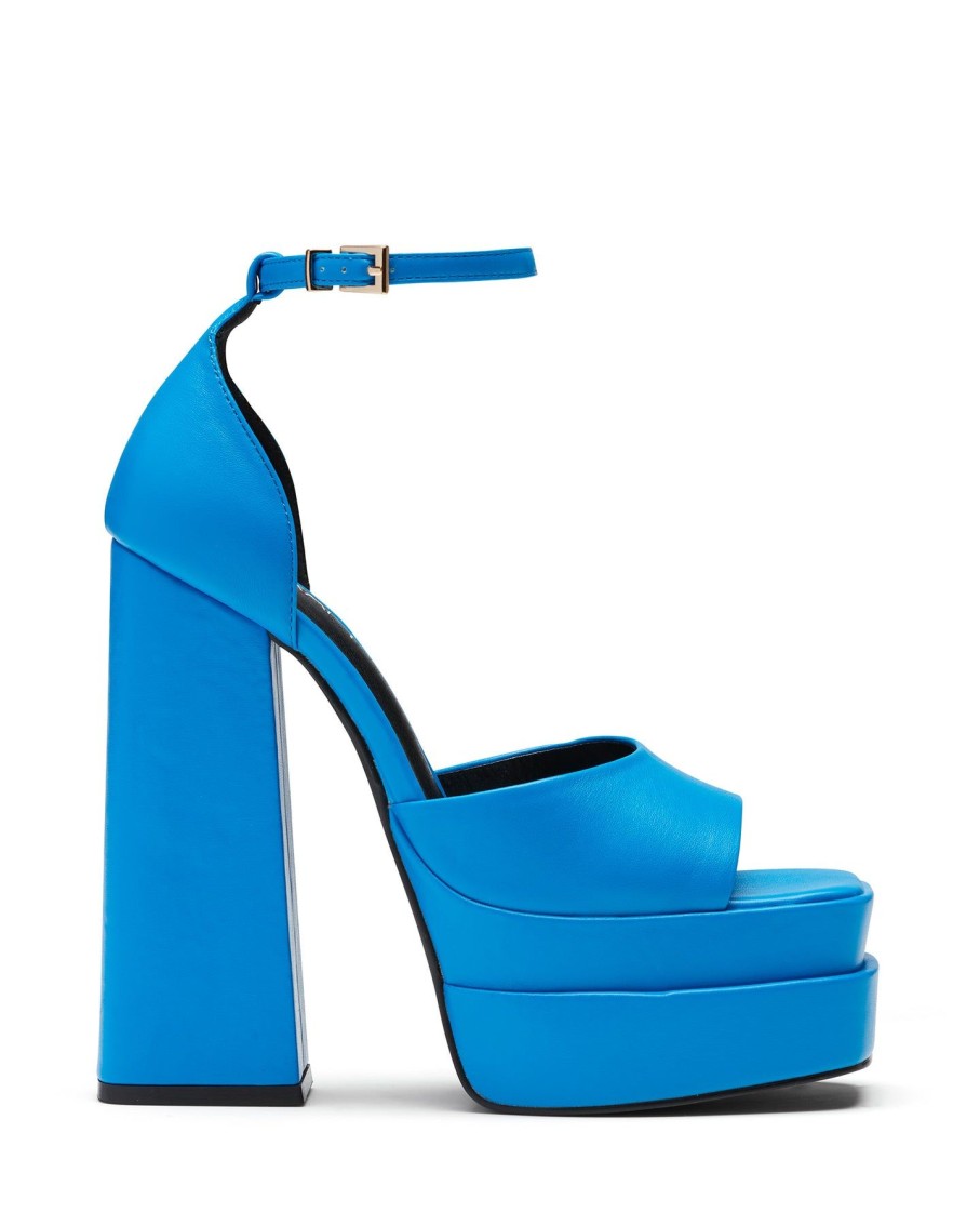 Sandals Therapy Shoes | Virtue Platform Heel Blue