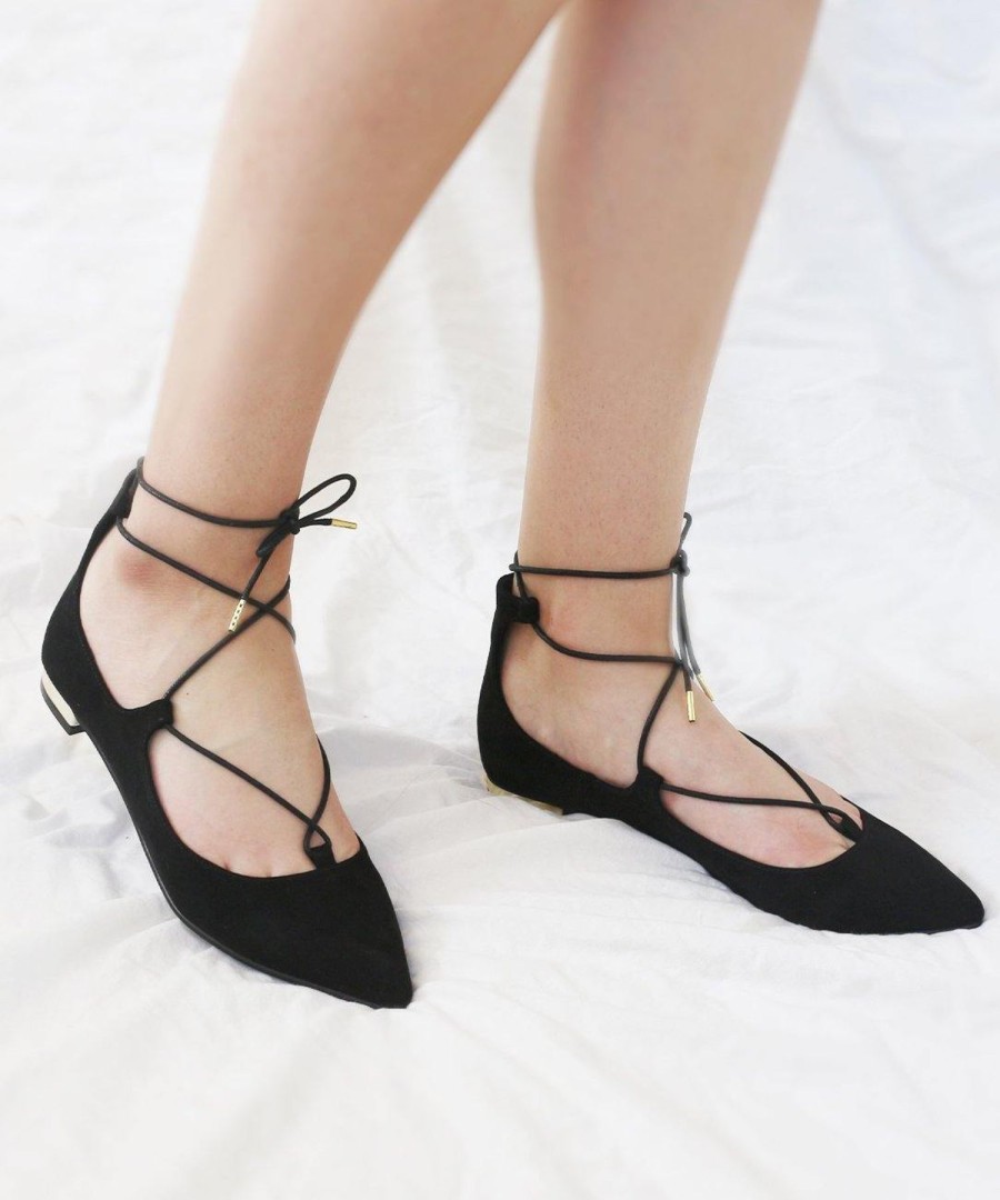 Flats Therapy Shoes | Ezard Black Suede