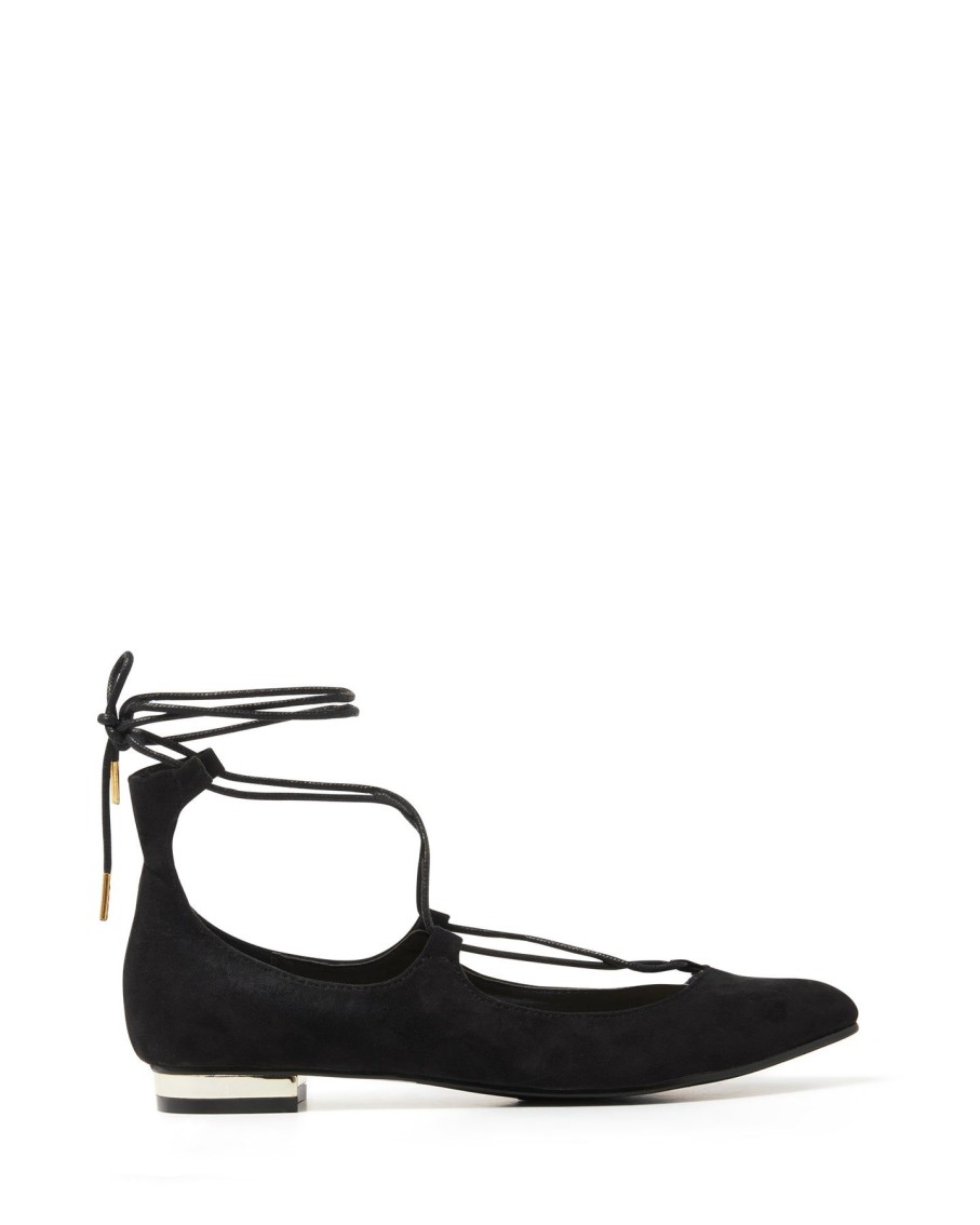 Flats Therapy Shoes | Ezard Black Suede