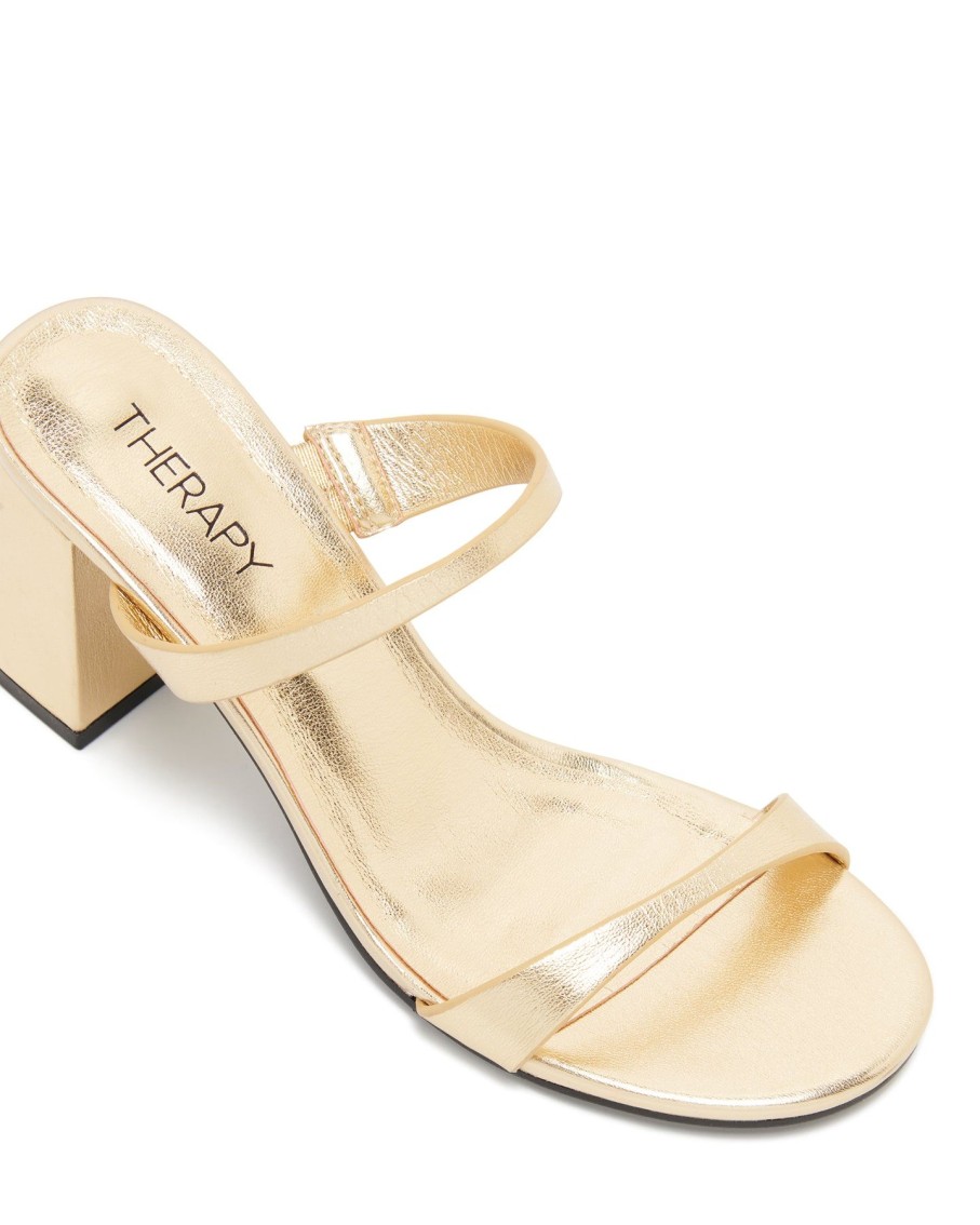 Heels Therapy Shoes | Kirra Heel Gold Metallic