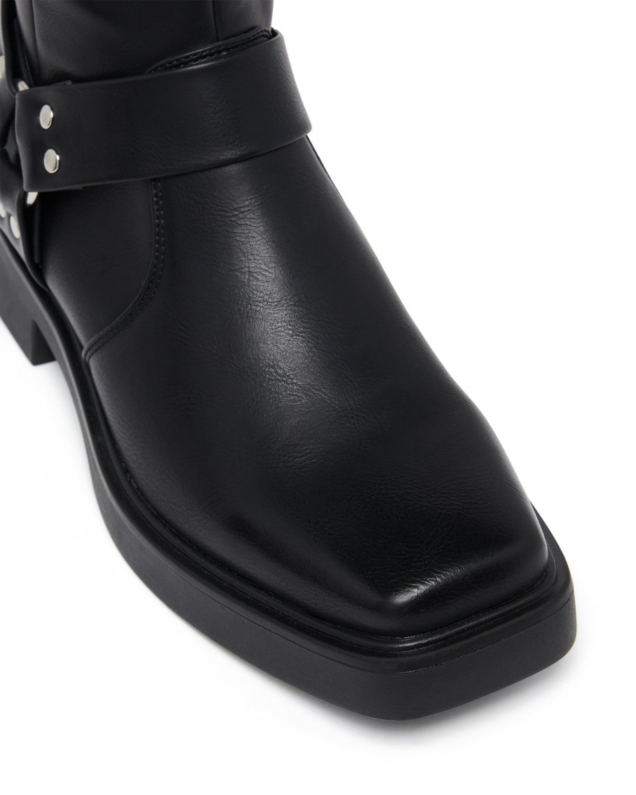 Flats Therapy Shoes | Encore Biker Boot Black