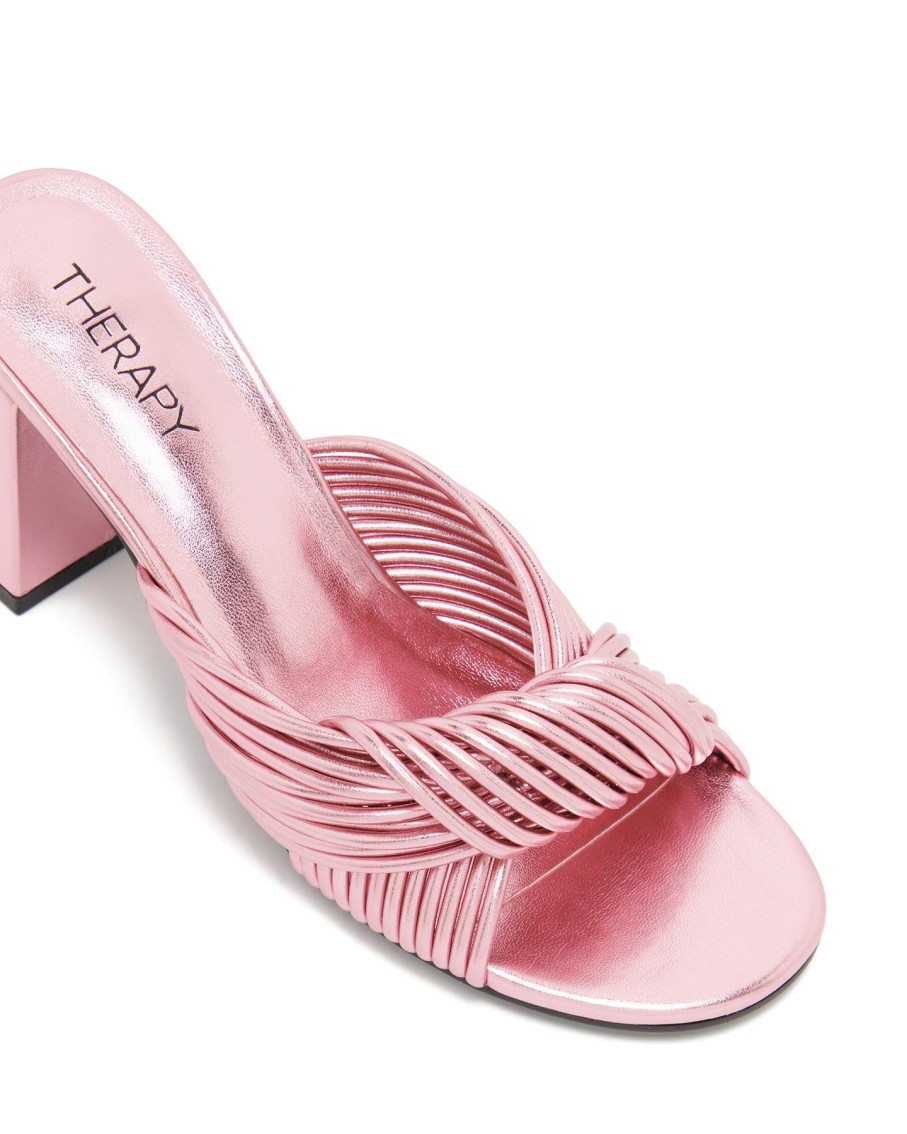 Heels Therapy Shoes | Kaylee Heel Pink Metallic