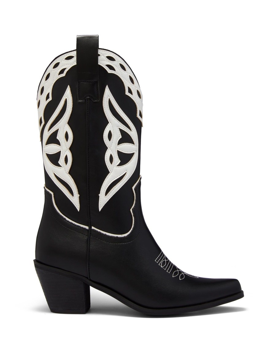 Boots Therapy Shoes | Chicago Cowboy Boot Black/White