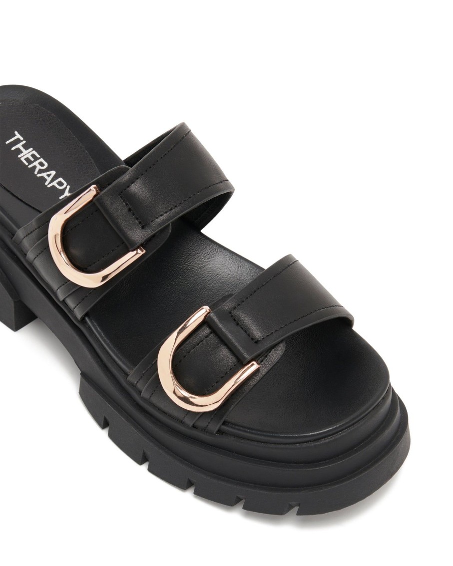 Sandals Therapy Shoes | Myer Platform Sandal Black