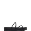 Flats Therapy Shoes | Lifft Sandal Black Smooth