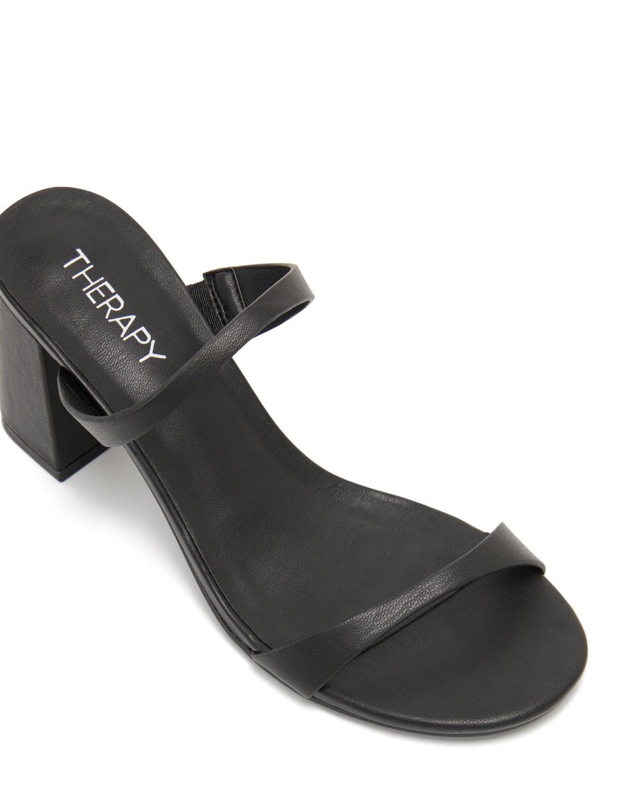 Heels Therapy Shoes | Kirra Heel Black Smooth