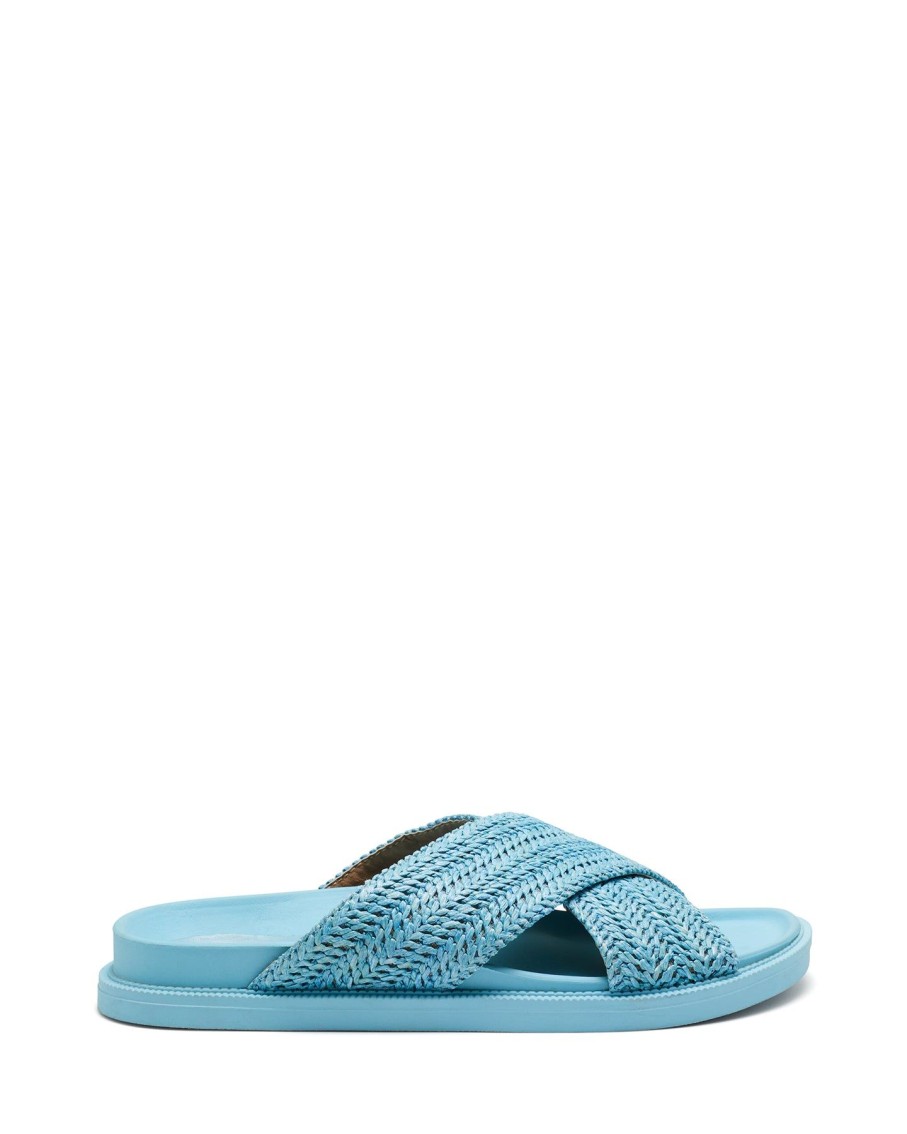 Flats Therapy Shoes | Eden Flat Sandal Blue