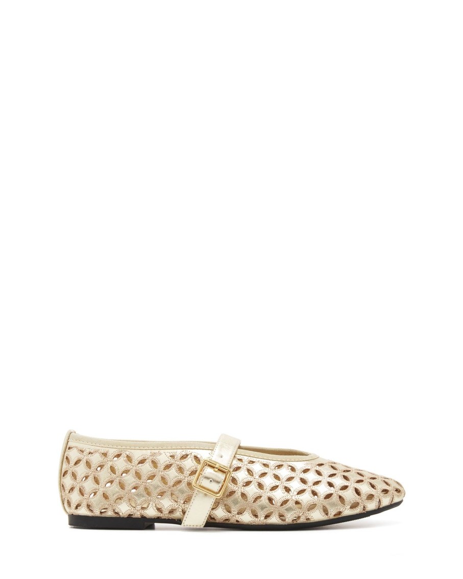 Flats Therapy Shoes | Amara Ballet Flat Gold Metallic