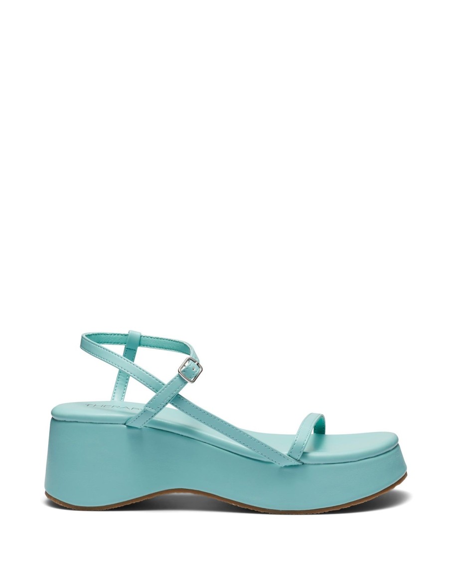 Sandals Therapy Shoes | Claudia Platform Sandal Seafoam