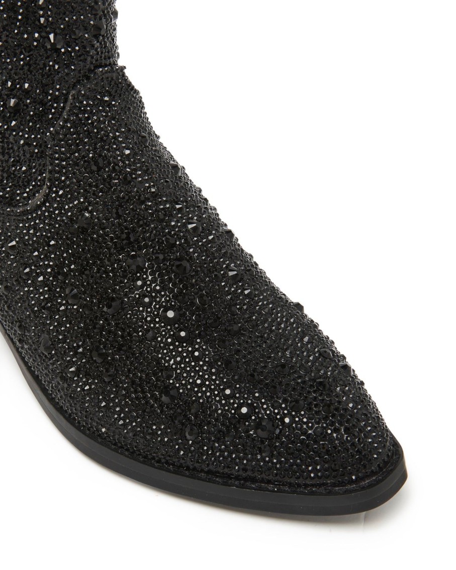 Boots Therapy Shoes | Majesty Cowboy Boot Black Rhinestones