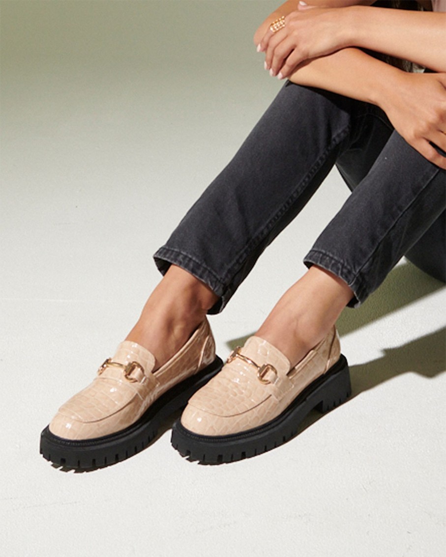 Flats Therapy Shoes | Extra Loafer Bone Croc