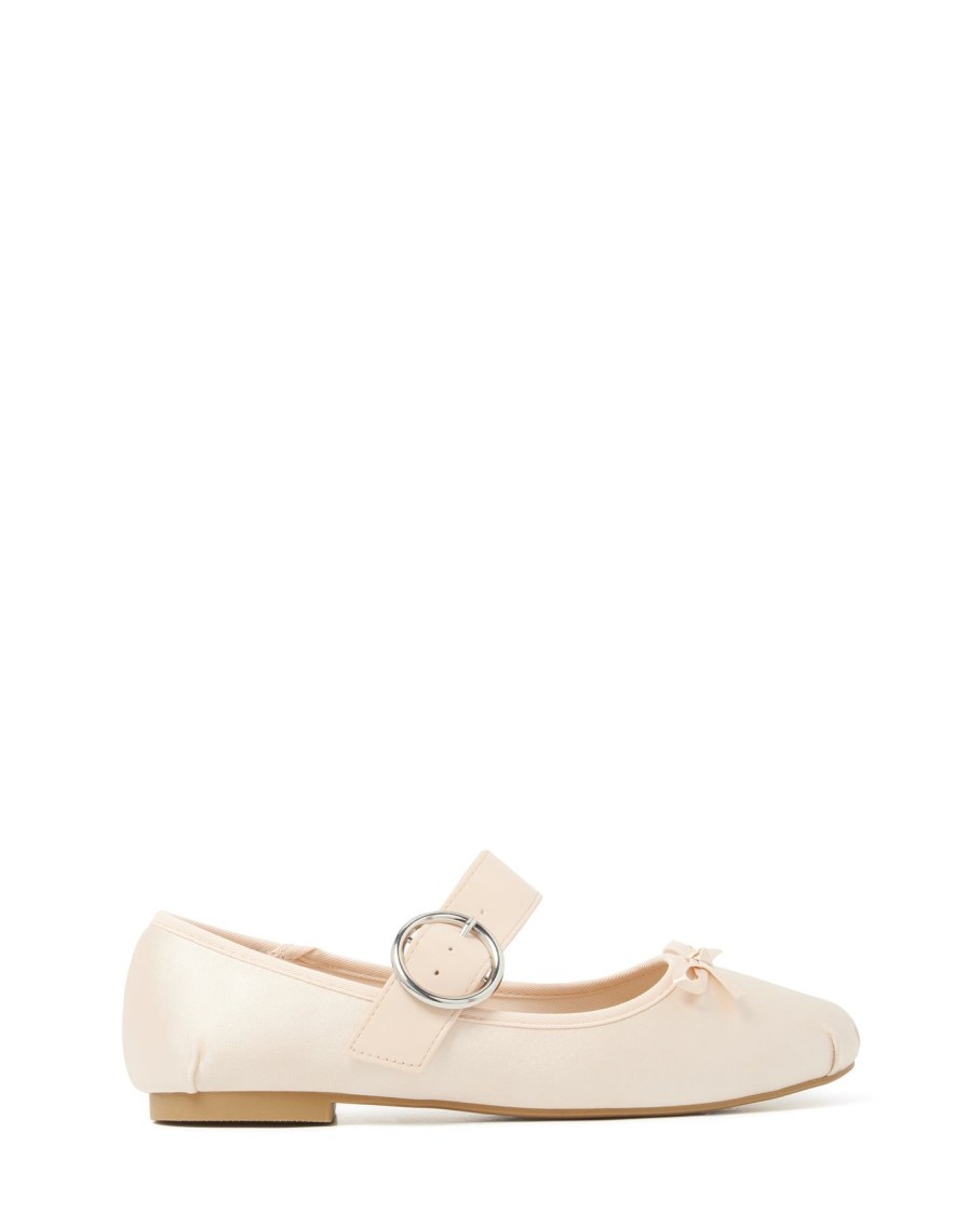 Flats Therapy Shoes | Mesmerize Ballet Flat Blush Satin