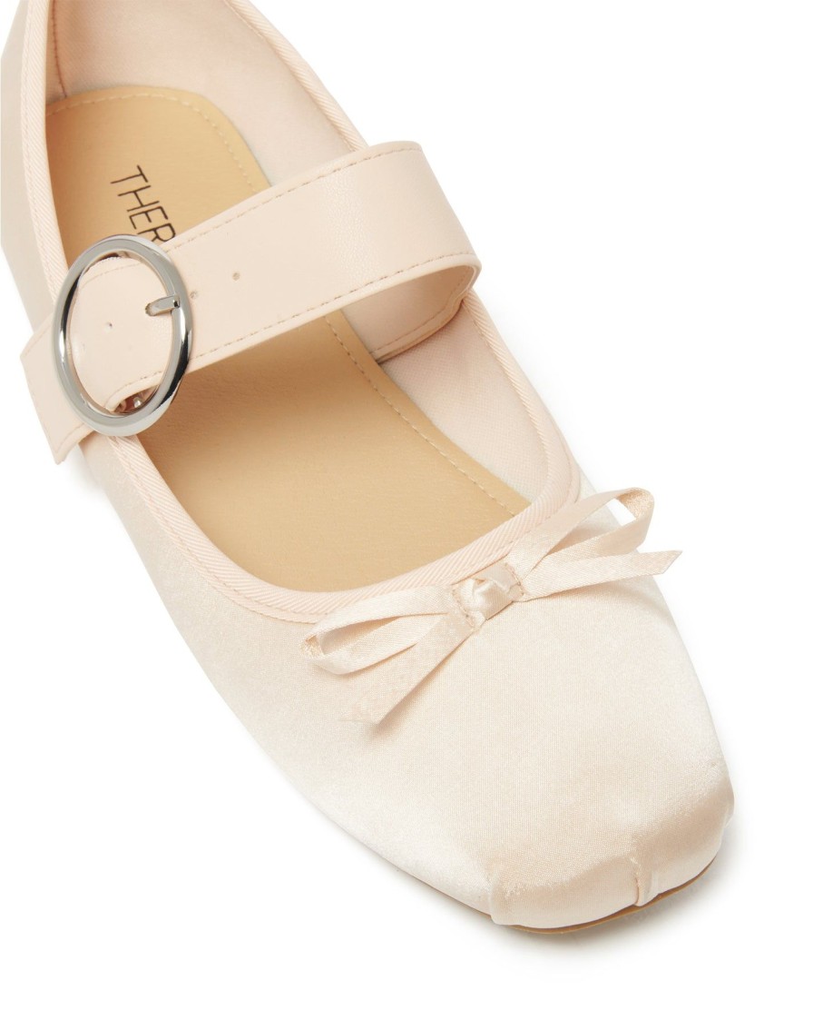 Flats Therapy Shoes | Mesmerize Ballet Flat Blush Satin