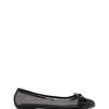 Flats Therapy Shoes | Ally Mesh Ballet Flat Black Patent