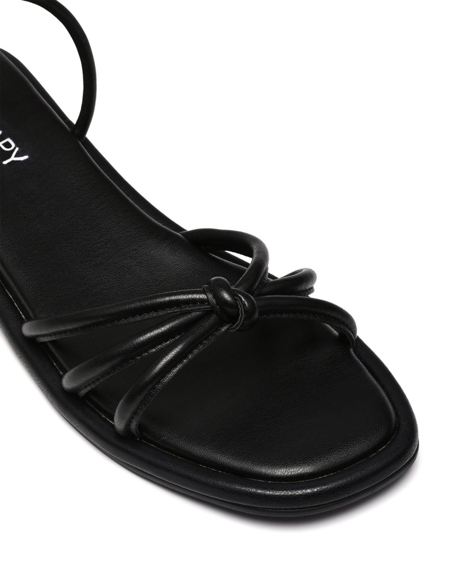 Flats Therapy Shoes | Raye Sandal Black Smooth