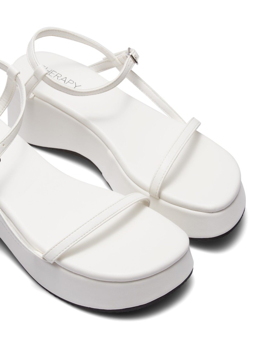 Sandals Therapy Shoes | Claudia Platform Sandal White