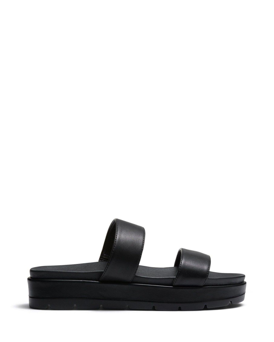 Flats Therapy Shoes | Slidin' Flatform Sandal Black