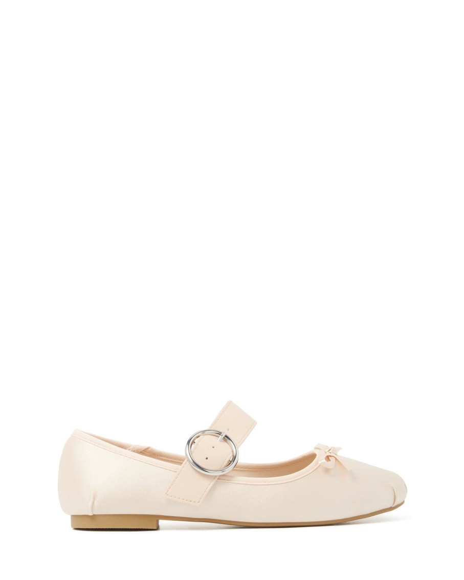 Balletcore Therapy Shoes | Mesmerize Ballet Flat Blush Satin