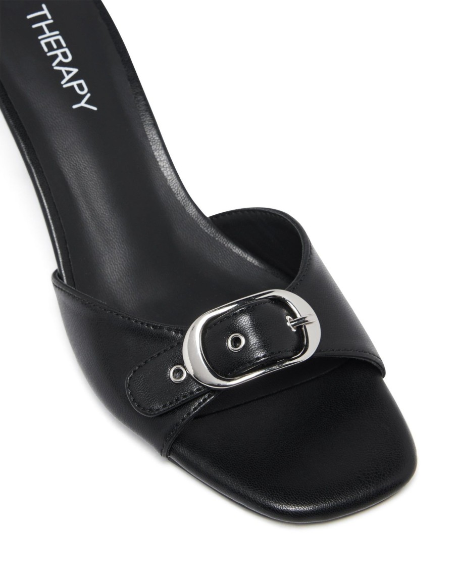 Heels Therapy Shoes | Jaden Heel Black Smooth