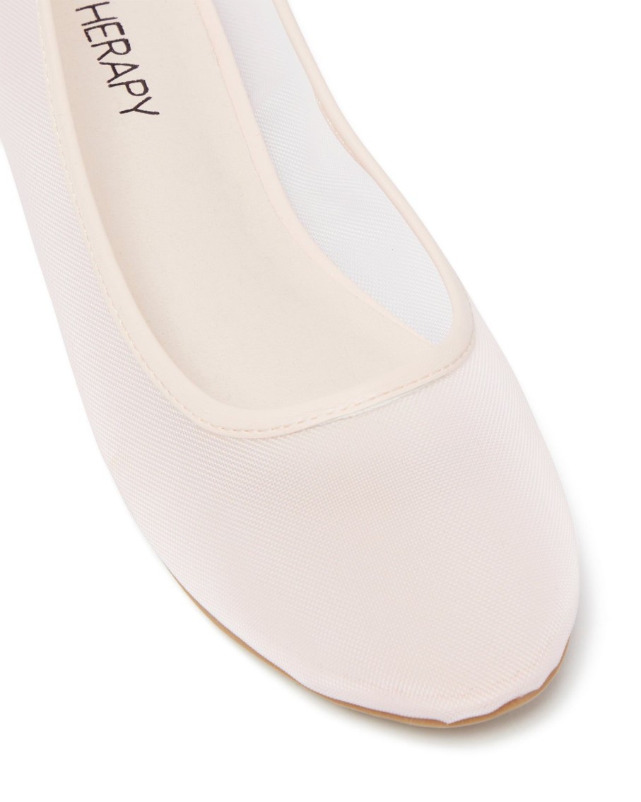 Balletcore Therapy Shoes | Arlo Mesh Ballet Flat Blush