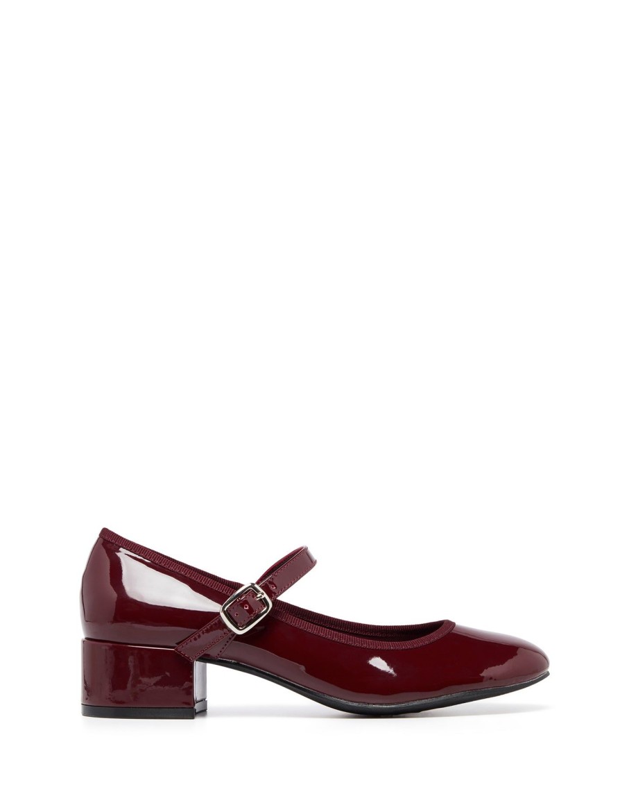 Flats Therapy Shoes | Liz Ballet Heel Cherry Patent