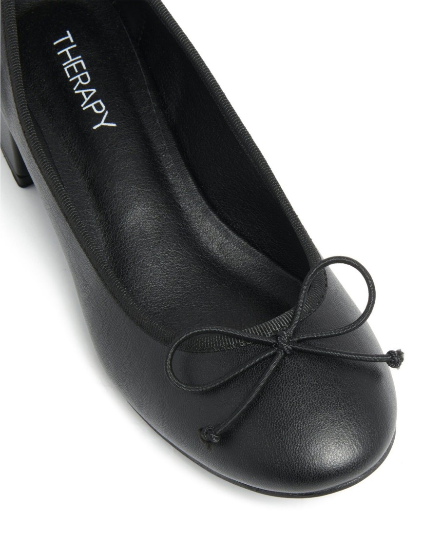 Balletcore Therapy Shoes | Diana Ballet Heel Black