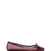 Balletcore Therapy Shoes | Ally Mesh Ballet Flat Cherry Patent