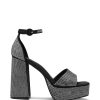 Heels Therapy Shoes | Moda Platform Heel Black Satin