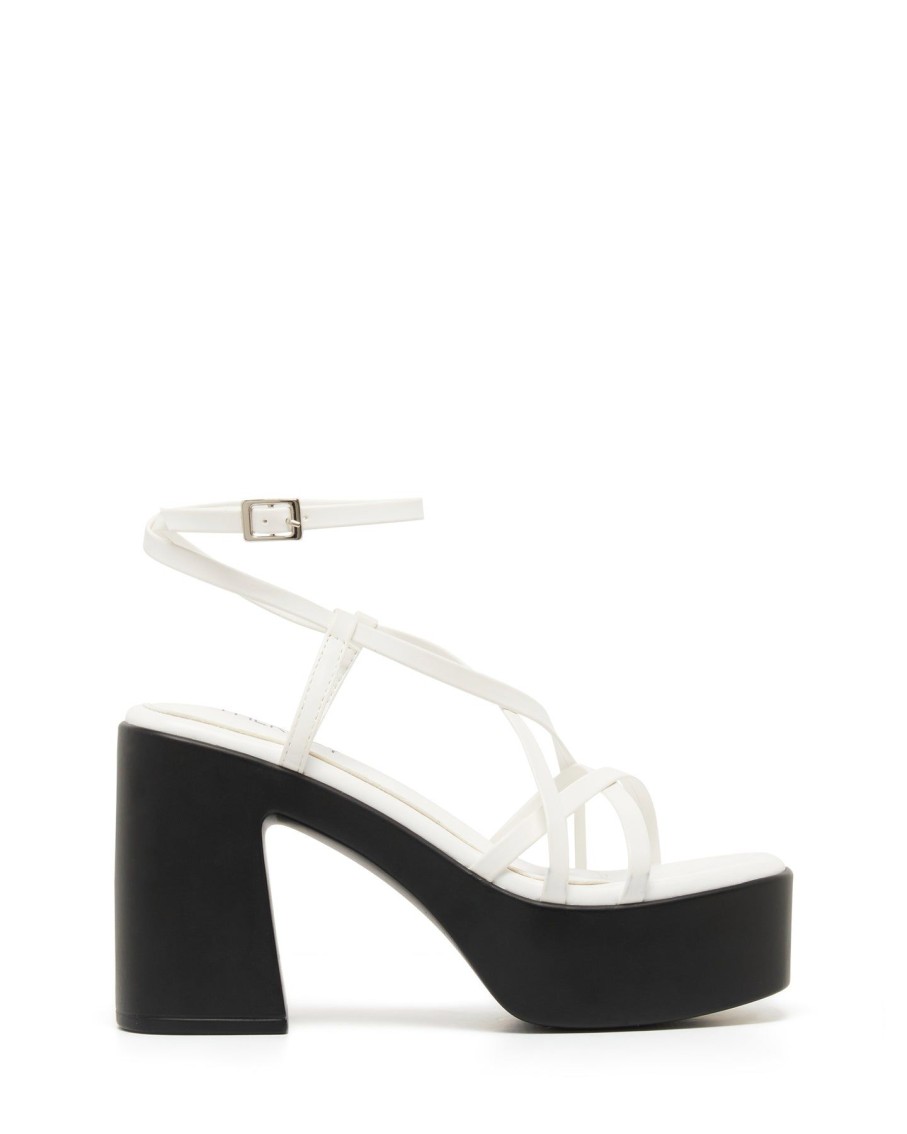 Heels Therapy Shoes | Daze Platform Heel White Smooth