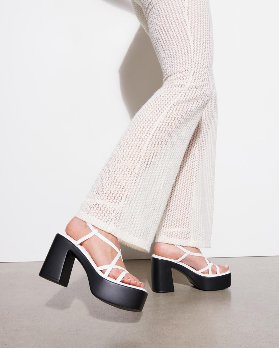 Heels Therapy Shoes | Daze Platform Heel White Smooth