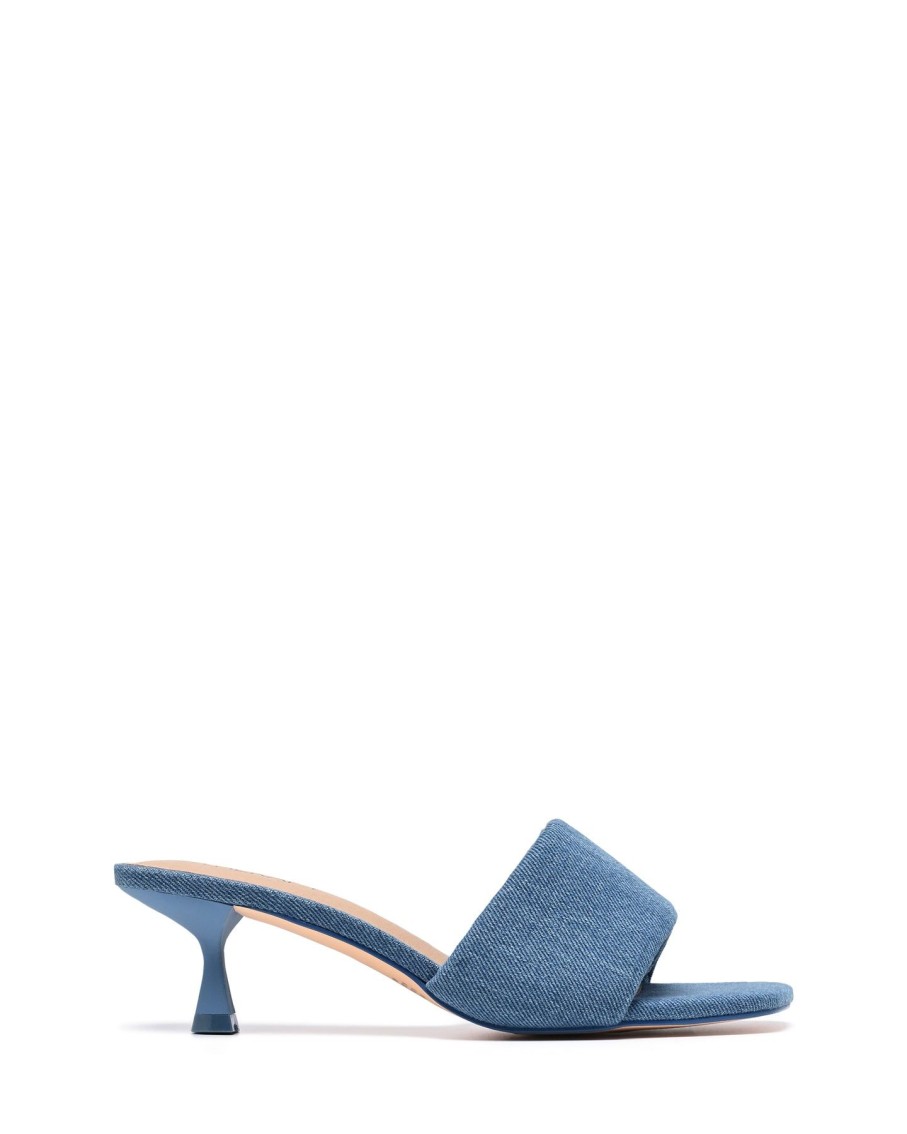 Sandals Therapy Shoes | Luxe Heel Blue Denim