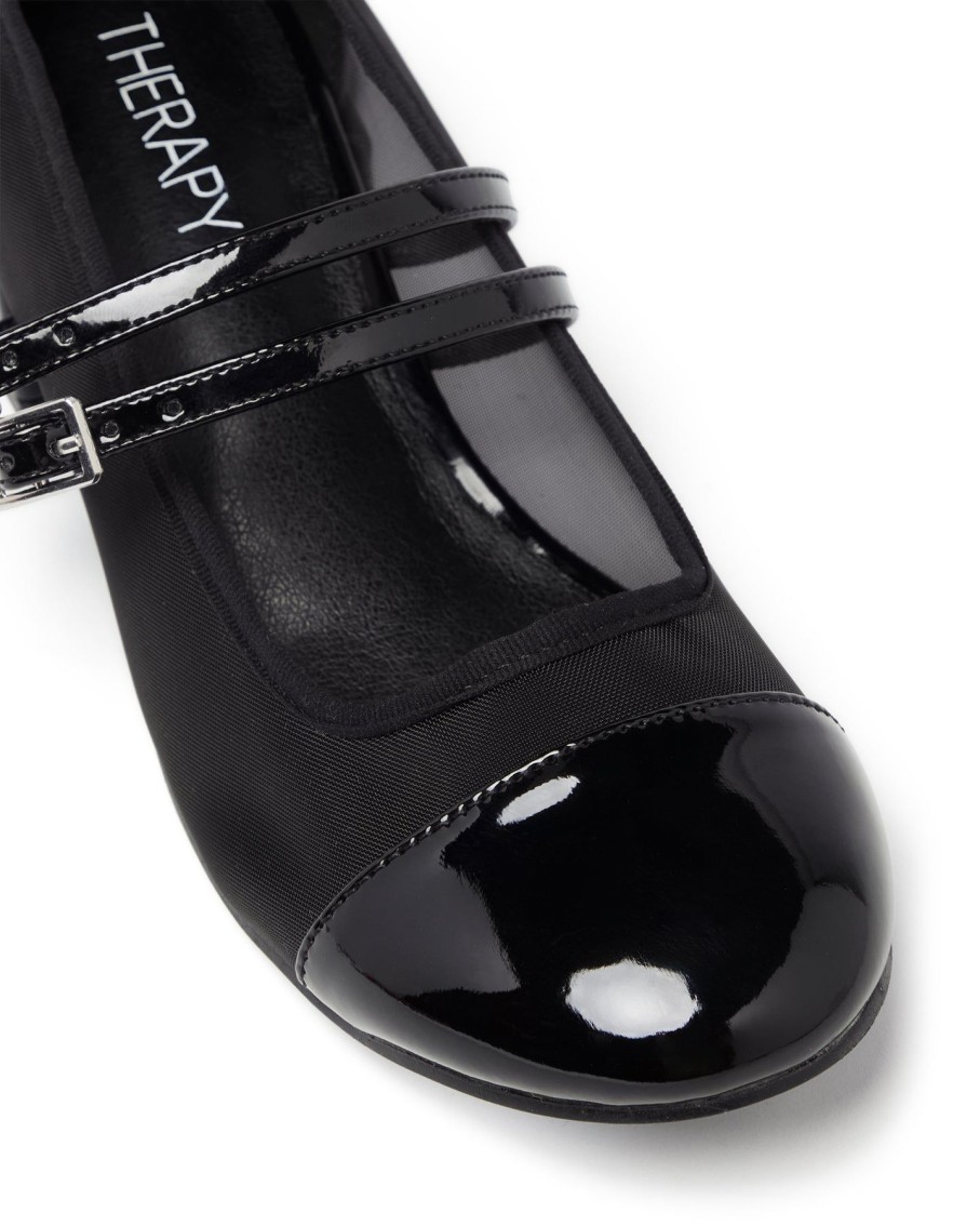 Heels Therapy Shoes | Camila Black Patent