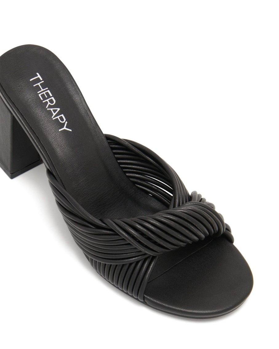 Sandals Therapy Shoes | Kaylee Heel Black Smooth