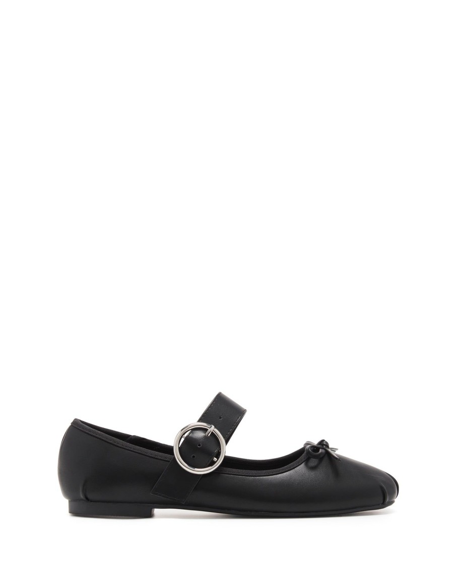 Flats Therapy Shoes | Mesmerize Ballet Flat Black Smooth