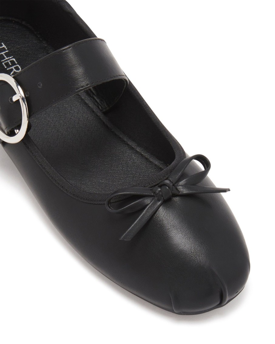 Flats Therapy Shoes | Mesmerize Ballet Flat Black Smooth