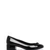 Flats Therapy Shoes | Diana Ballet Heel Black Patent