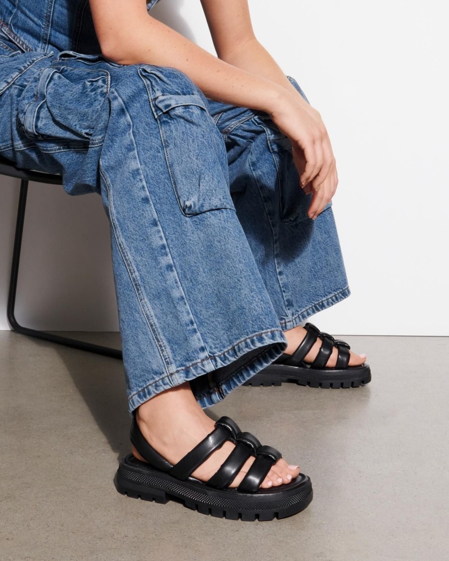 Sandals Therapy Shoes | Rilee Sandal Black Smooth