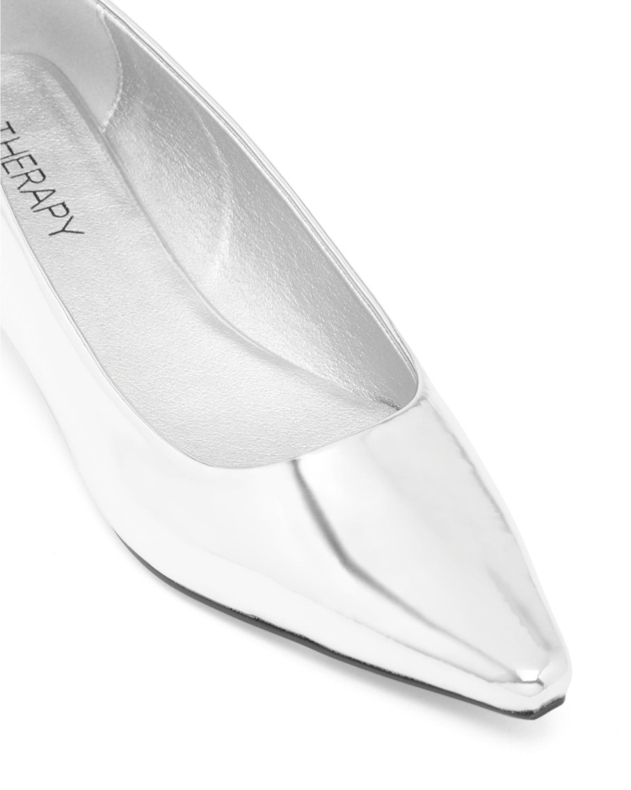 Flats Therapy Shoes | Mirage Ballet Flat Silver