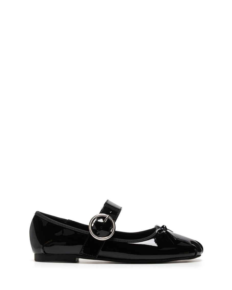 Flats Therapy Shoes | Mesmerize Ballet Flat Black Patent