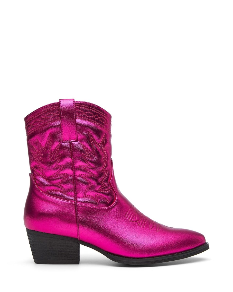 Boots Therapy Shoes | Wilder Cowboy Ankle Boot Metallic Pink